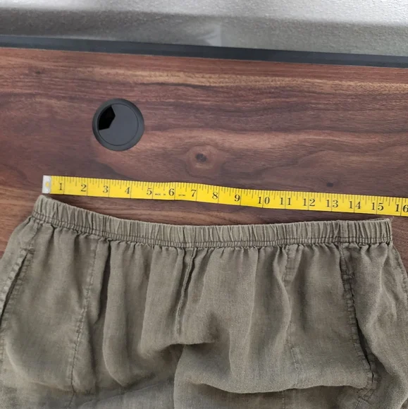 Cut Loose Lagenlook Wide Leg Sage 100% Linen Pants - Picture 9 of 11